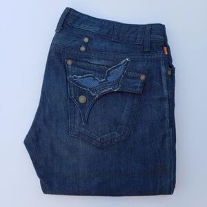 NEW ROBIN'S JEAN Long Flap Straight Jean SZ 42